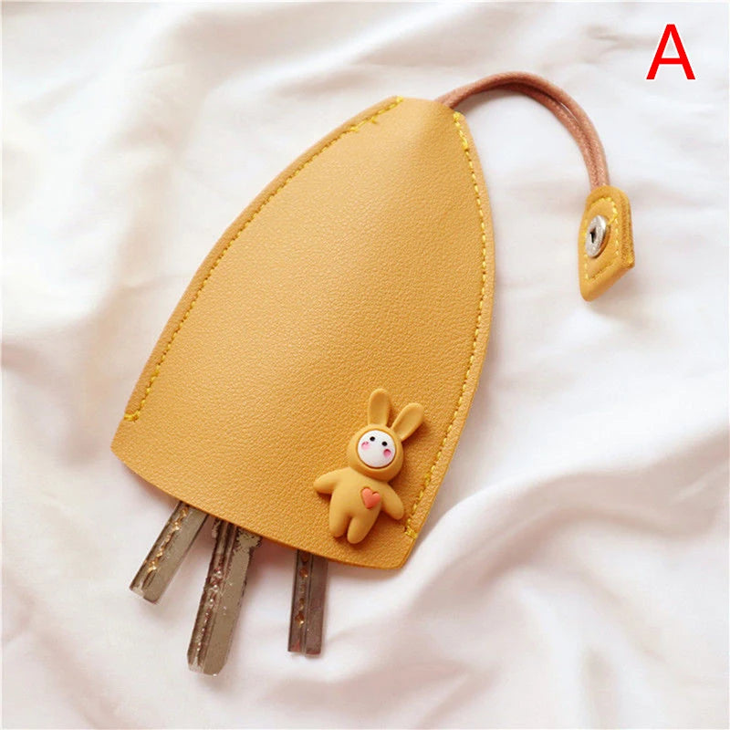 Cartoon Car Key Case Cover PU Leather Key Bag Keychain Keycase