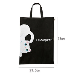 Cat A4 Document Bags Canvas Tote Briefcase