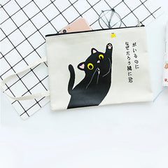 Cat A4 Document Bags Canvas Tote Briefcase