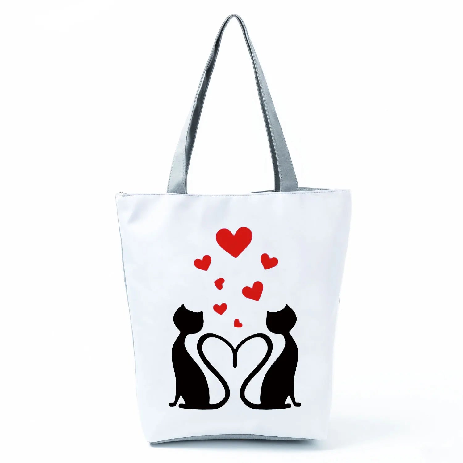 Cat Printed Tote Outdoor Travel Animal High Capacity Women Handbags