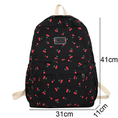 Floral Print Student Bag Travel Laptop Backpack Women School Lady College