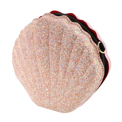 Small Shell Shoulder Bag Laser Sequins Chain Crossbody Purse