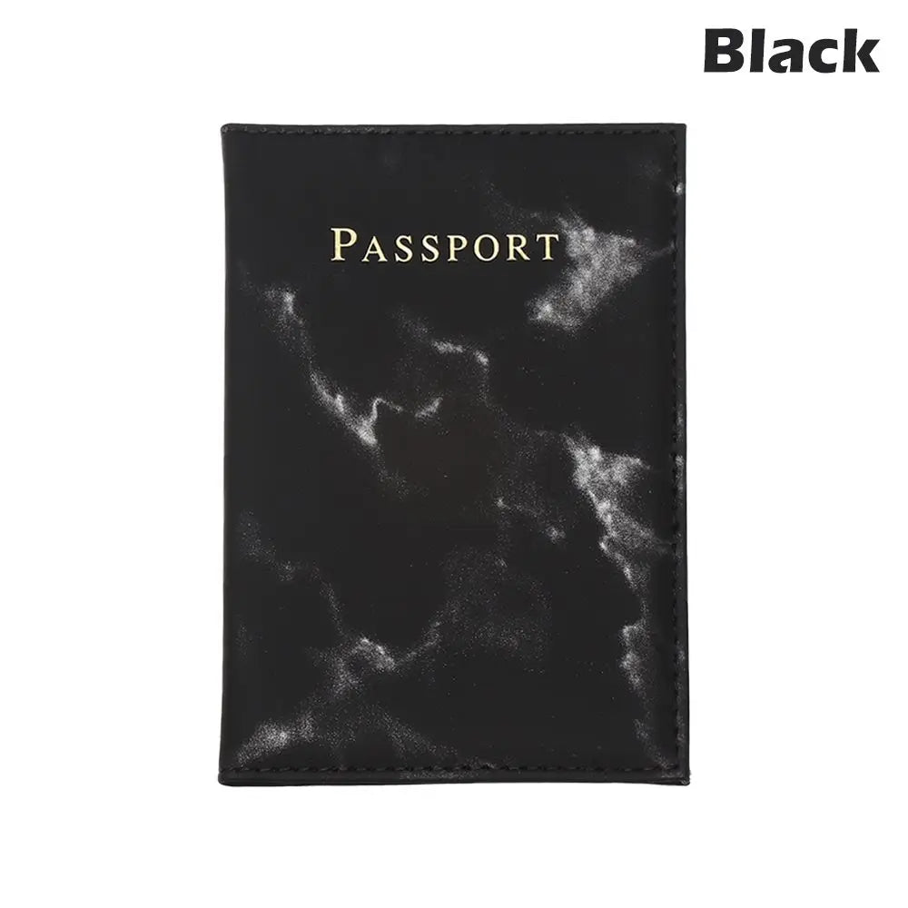 Marble Pattern Passport Cover PU Leather Travel Passport Holder