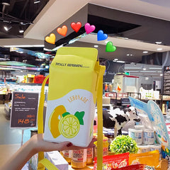 Harajuku Strawberry Drink Shoulder Bag - Funny Lemon Print