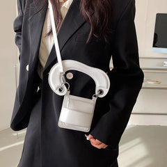 PU Leather Crossbody Bag for Women Short Straps Summer Shoulder Totes