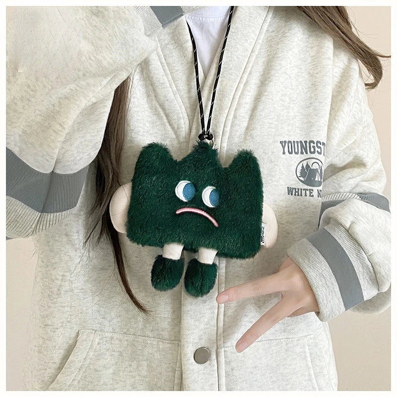 Plush Messenger Bag Women Expression Shoulder Messenger Hanging Neck Bag