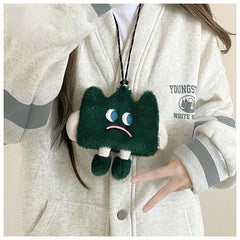 Plush Messenger Bag Women Expression Shoulder Messenger Hanging Neck Bag