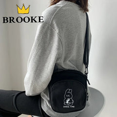Rabbit Canvas Women Small Crossbody Bag Casual Messenger Bags