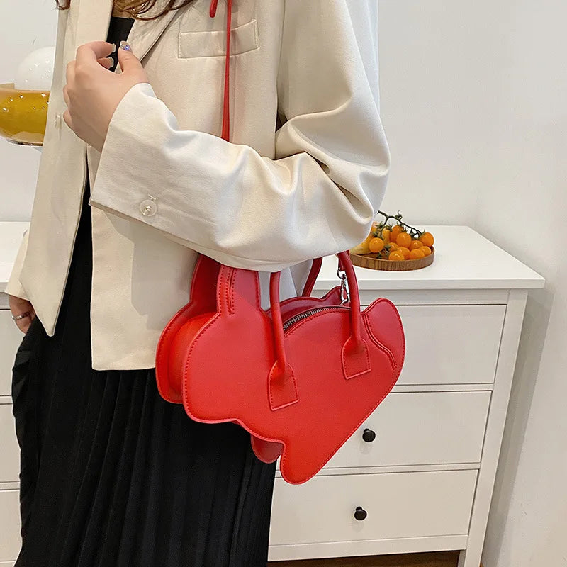 Rabbit Handbag Women's Bag Personalized Creative Shoulder Messenger Purses