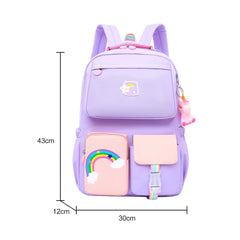 Rainbow Backpack for Women Girl Shoulder Strap Teenage Kids School Bags