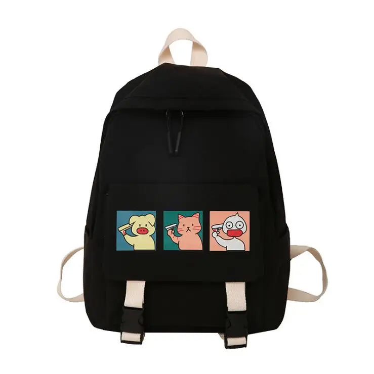 Waterproof School Backpack for Teenage Girl Cartoon Daily