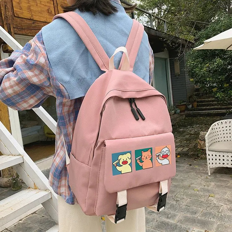 Waterproof School Backpack for Teenage Girl Cartoon Daily