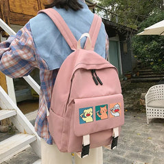 Waterproof School Backpack for Teenage Girl Cartoon Daily