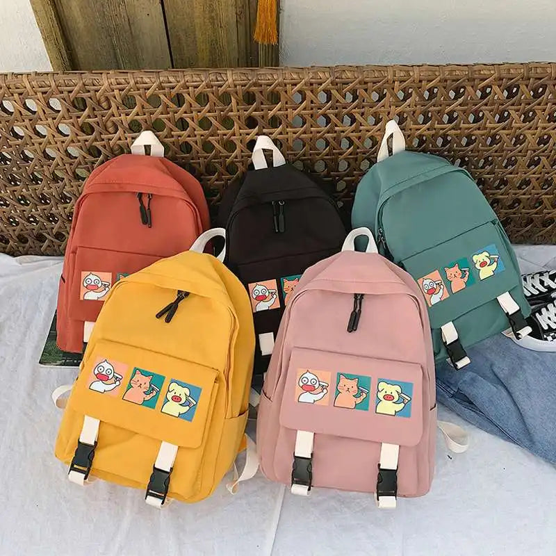 Waterproof School Backpack for Teenage Girl Cartoon Daily
