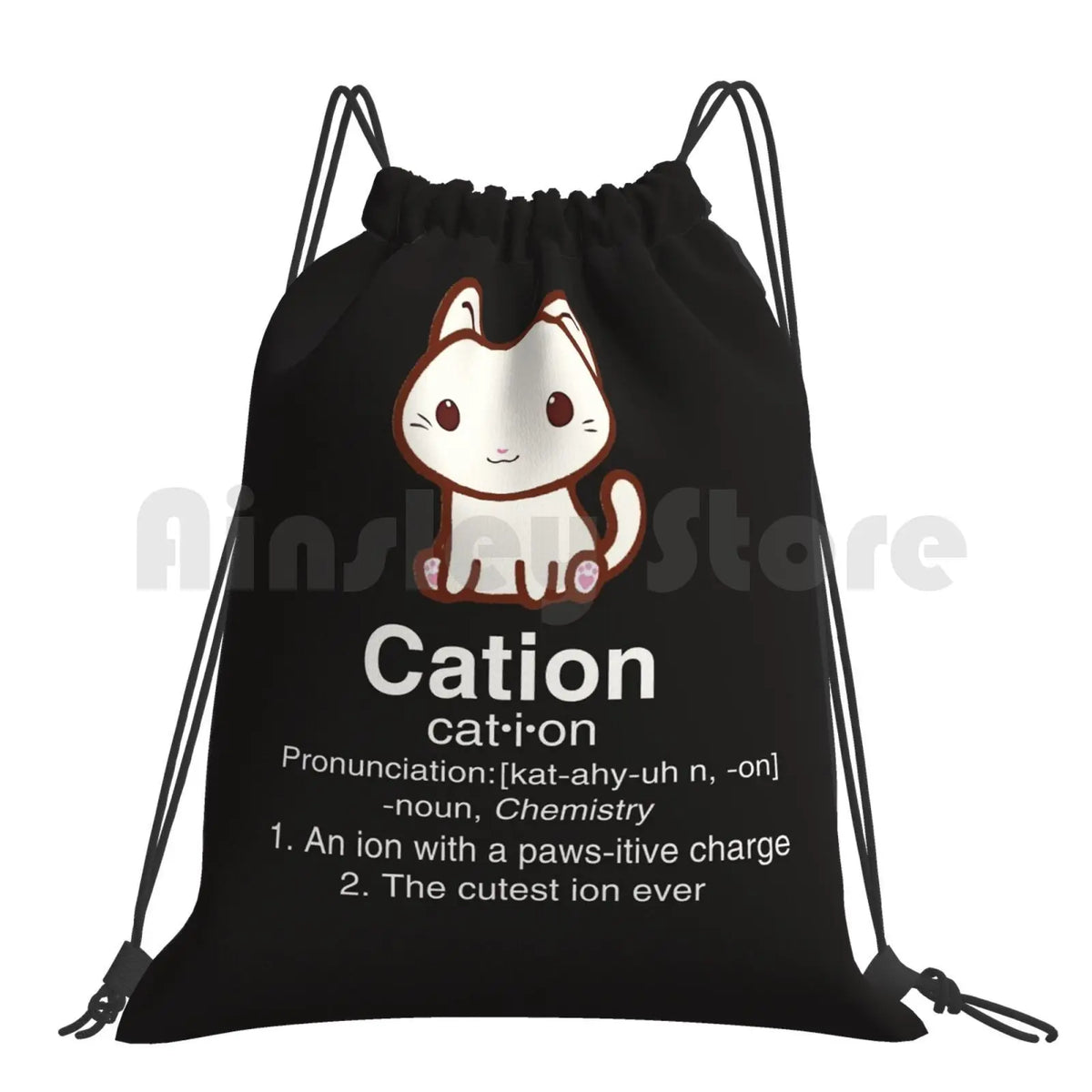 Science Cat T Shirt-Cation Chemistry Definition Backpack
