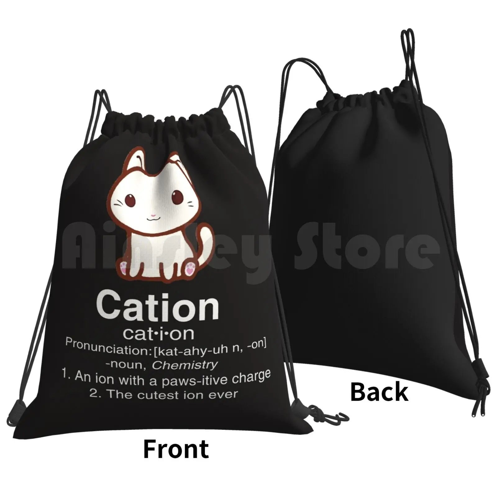 Science Cat T Shirt-Cation Chemistry Definition Backpack