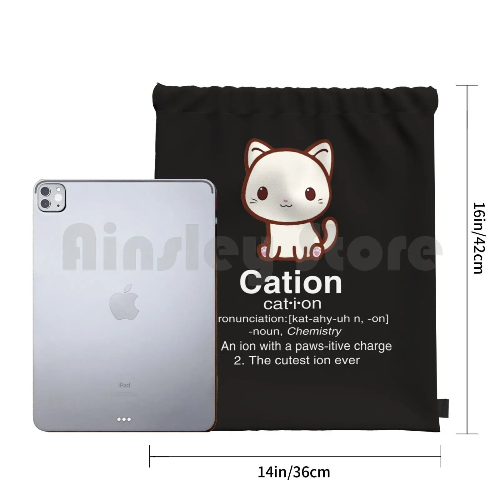 Science Cat T Shirt-Cation Chemistry Definition Backpack