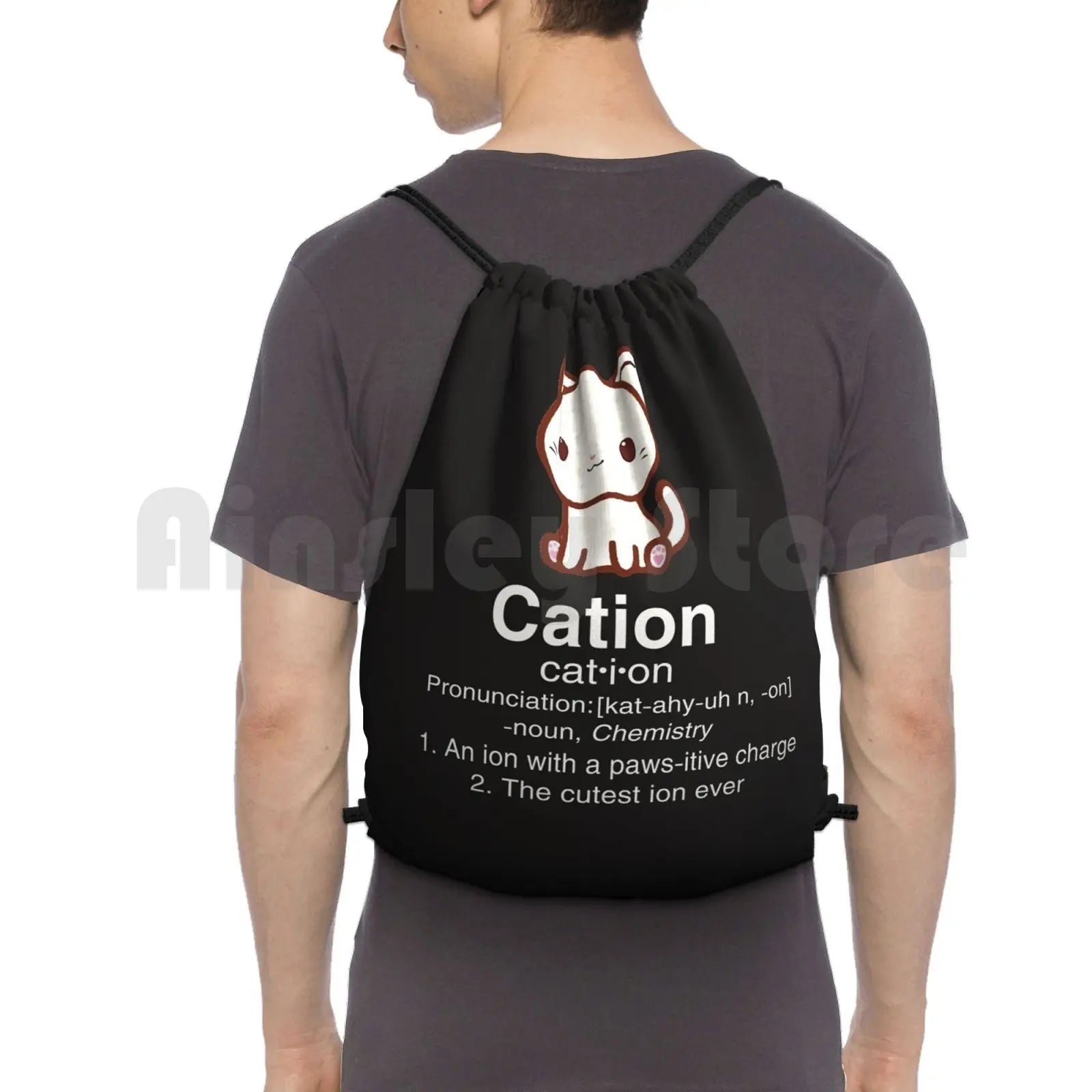 Science Cat T Shirt-Cation Chemistry Definition Backpack