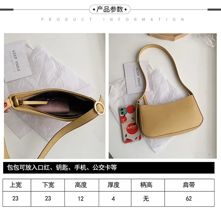 Small PU Leather Shoulder Bag for Women 2021