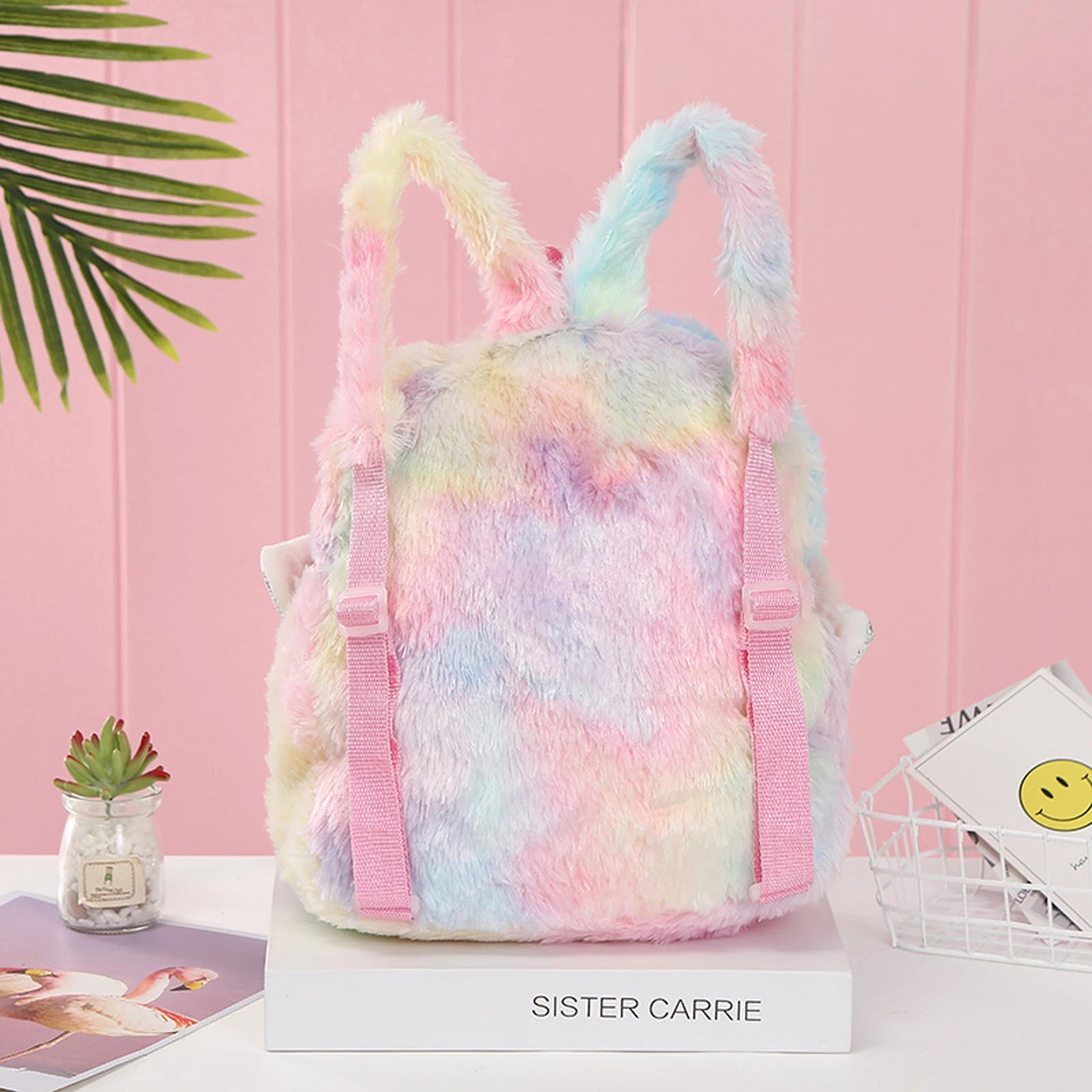 Cartoon Unicorn Doll Plush School Backpack for Girls