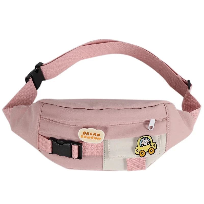 Canvas Waist Bag for Women Casual Belt Bag Phone Chest Purse Fanny Pack