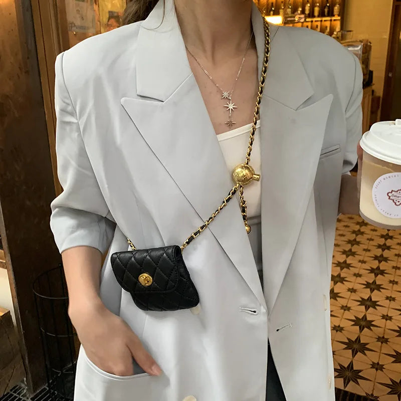 Mini Chain Waist Bag Women's Chest Bag Small Phone Bags