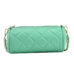 Cylindrical Cowhide Shoulder Bag for Women
