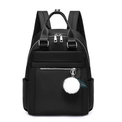 D0LF Nylon Backpack Anti-theft Travel Daypack Women Girls Student School Bag