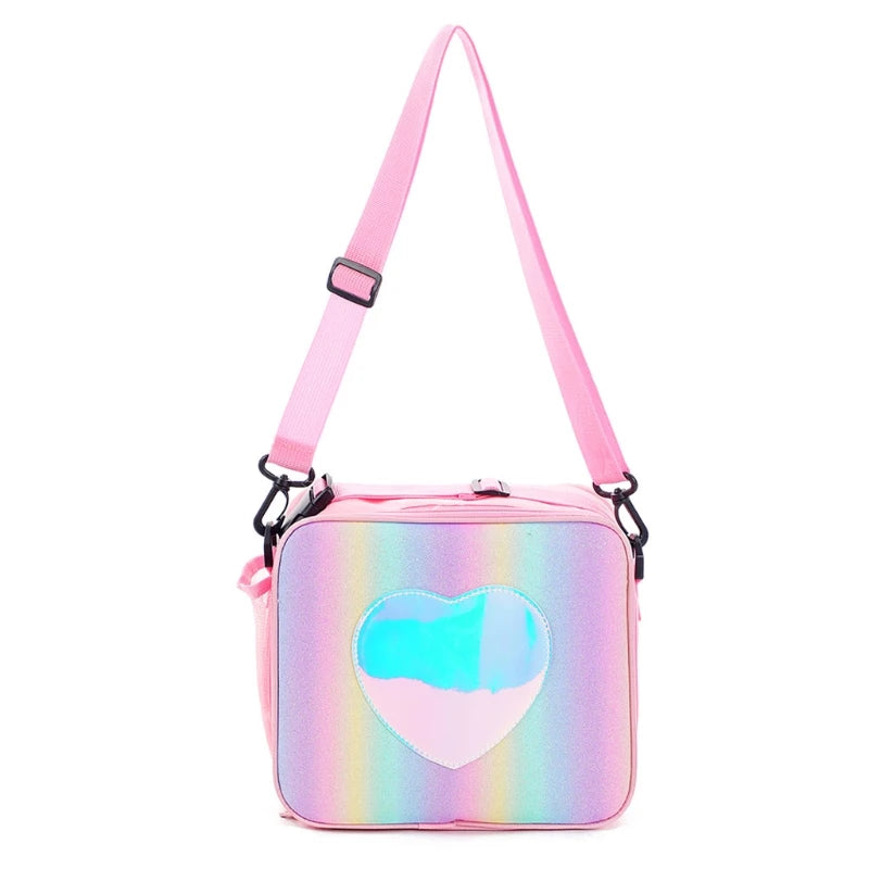 Holographic Insulated Lunch Bag for Women - Office Cooler Tote Organizer