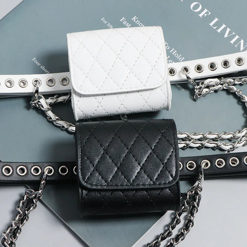 Metal Hollow Out Belt Bag Decorative Waist Bag Fanny Packs for Women