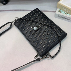 Punk Style Rivet Clutch Bag Skull Purses Large Capacity Satchel