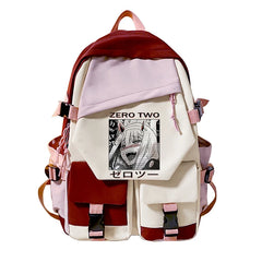 Zero Two Backpack Teenagers Girls/Boys School Bags Anime Laptop Bookbag