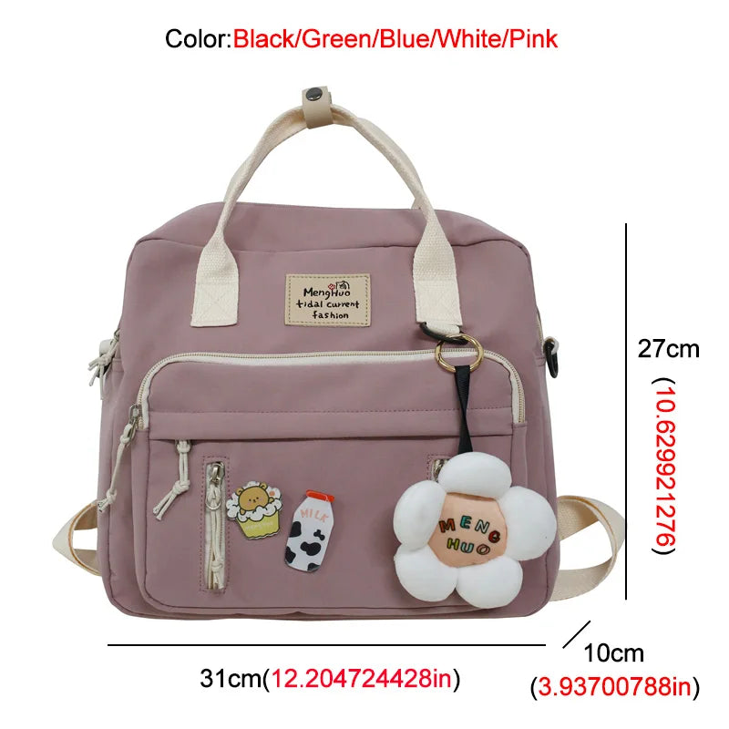 Multifunctional Backpack Teenage Girl Travel Bag Small Schoolbag Women Backpacks