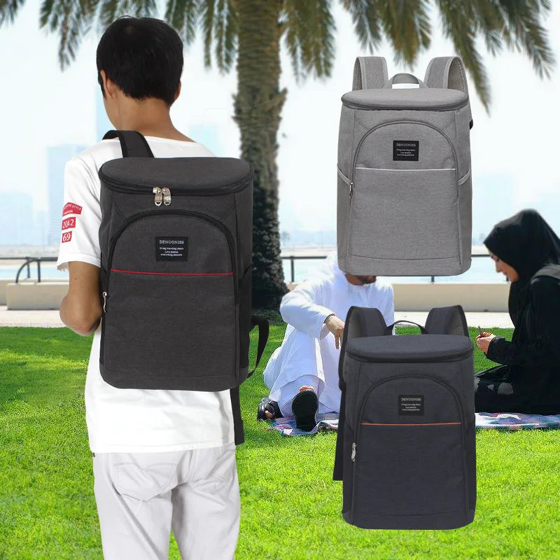 Large Capacity Men Backpack For Picnic Waterproof Food Backpack
