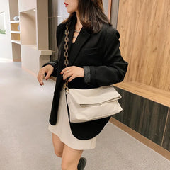 DIGERUI Thick Chain PU Leather Shoulder Bags For Women