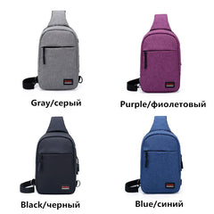 Canvas Chest Pack Single Shoulder Strap Bags Casual Travel Pack