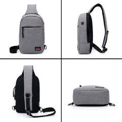 Canvas Chest Pack Single Shoulder Strap Bags Casual Travel Pack