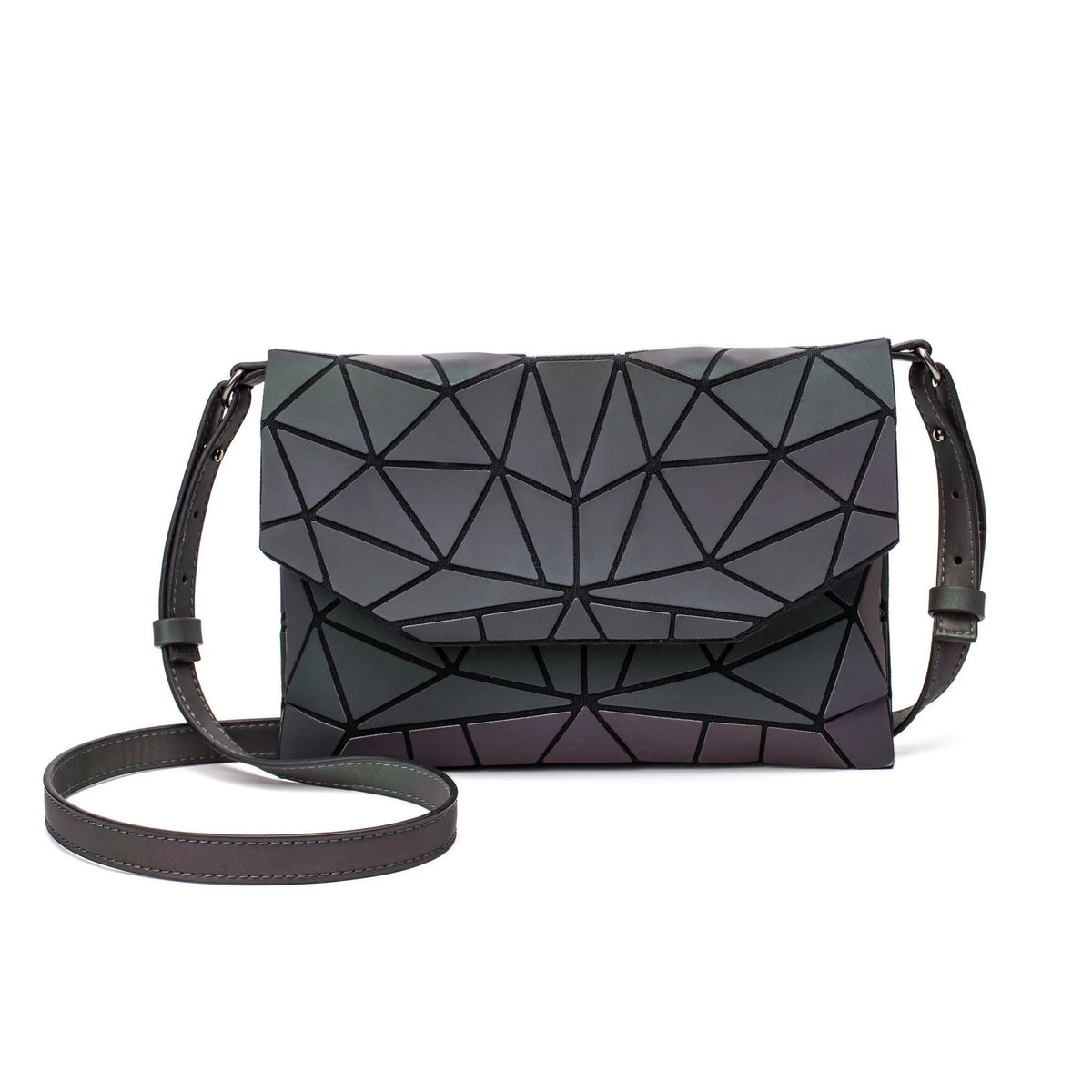 Geometric Messenger Bag Reflective Small Envelope Purse