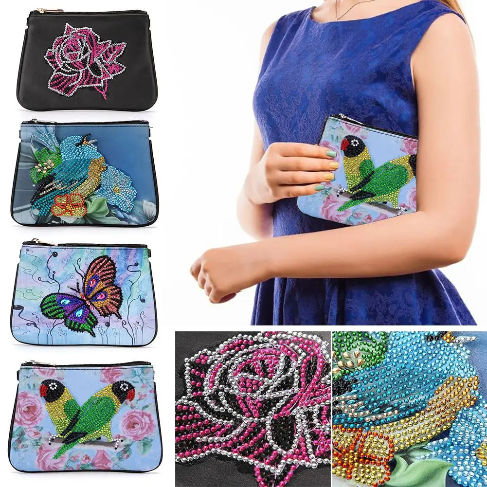 DIY Diamond Painting Clutch Handbag Purse National Style Wallet