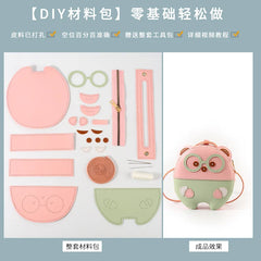 Carton Bag Glass Bear Shoulder Strap Handbag