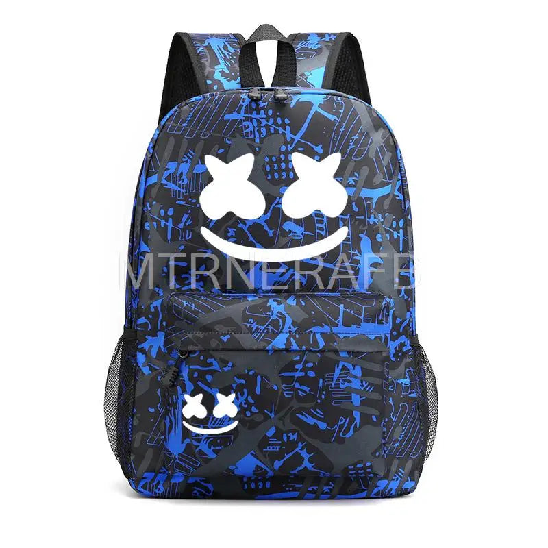 Polyester Printing Backpack Breathable Water-proof Wear-resistant Schoolbag