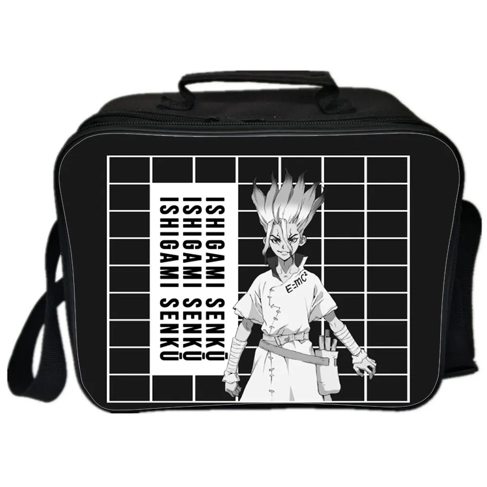 DR.Stone Backpack Picnic Bag Insulated Canvas Lunch Bag