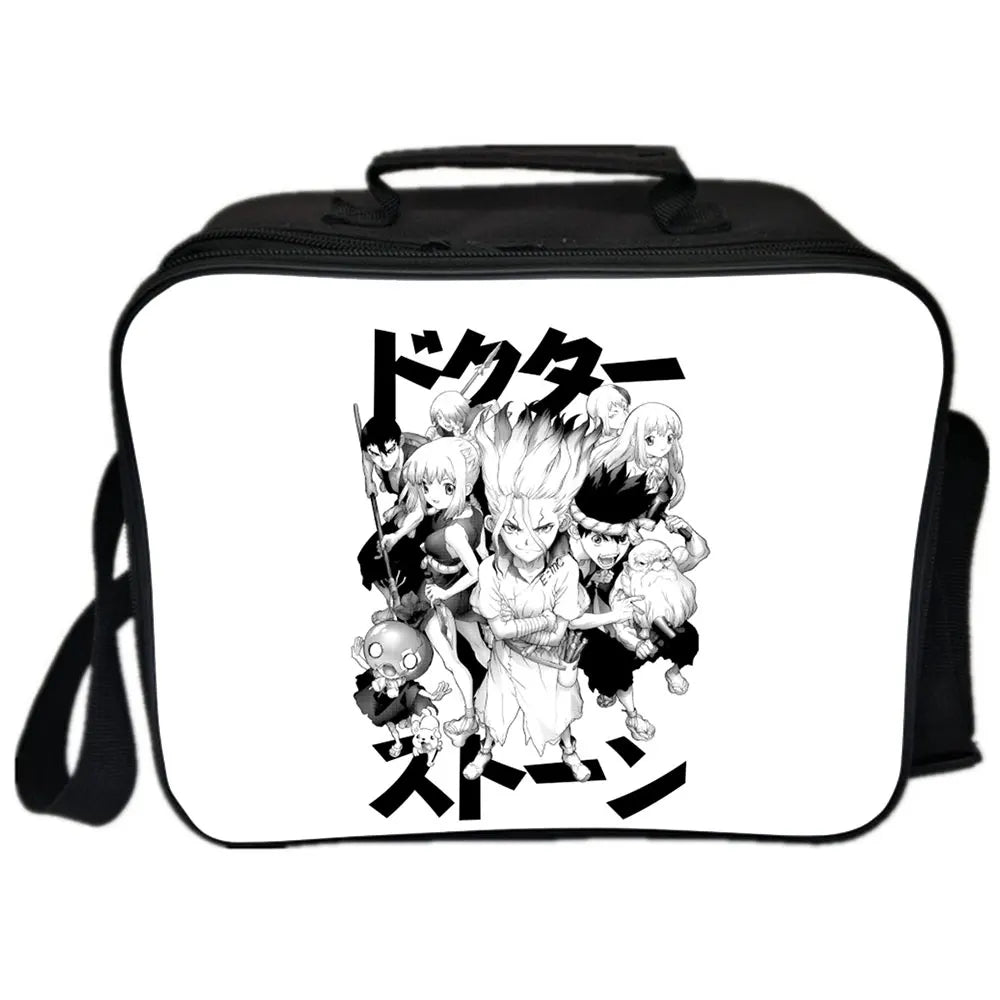 DR.Stone Backpack Picnic Bag Insulated Canvas Lunch Bag