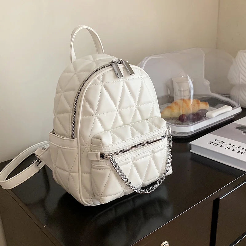 Daily Knapsack School Bags Summer Quilted Small Women Backpack Trends Girls