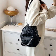 Daily Knapsack School Bags Summer Quilted Small Women Backpack Trends Girls