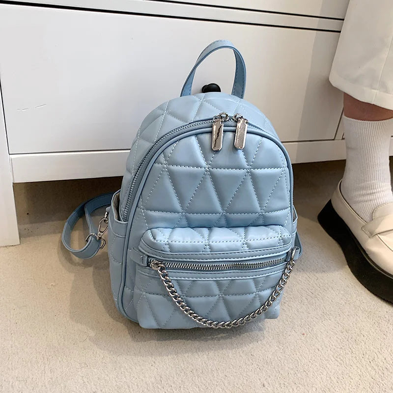Daily Knapsack School Bags Summer Quilted Small Women Backpack Trends Girls
