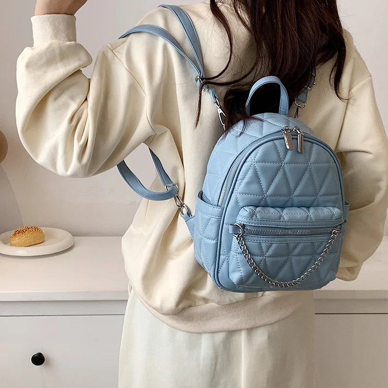 Daily Knapsack School Bags Summer Quilted Small Women Backpack Trends Girls