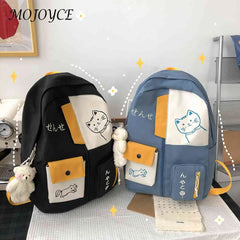 Cat Printing School Knapsack Large Capacity Women's Backpack