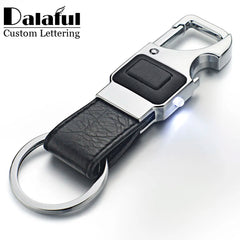 LED Keychain Beer Opener Bottle Lamp Multifunctional Leather