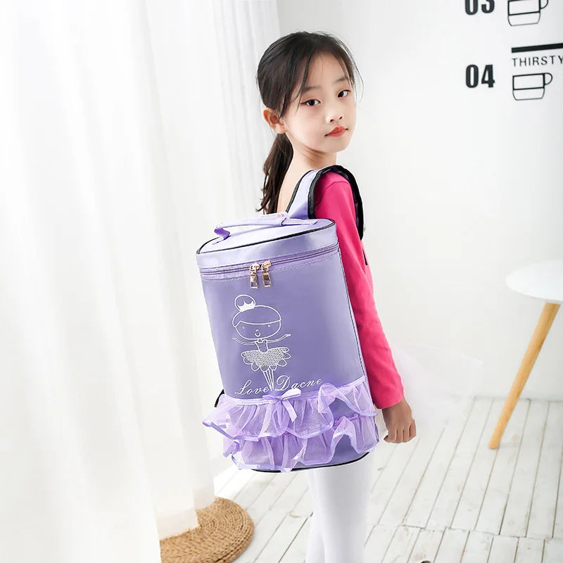 Children Latin Ballet Shoulder Bag Girls Dance Backpack